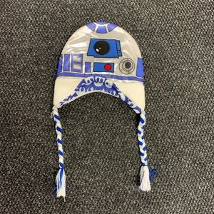 Star Wars R2-D2 Style Blue/White/Red/Black Reversible Beanie Kids Hat OS